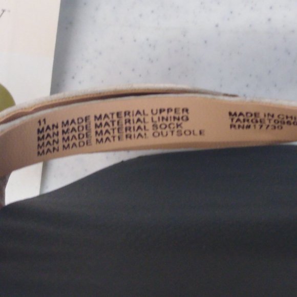 A New Day Sandals Snakeskin Size 11 Women Embossed Strappy Slide On Sandal NWT - Picture 7 of 8